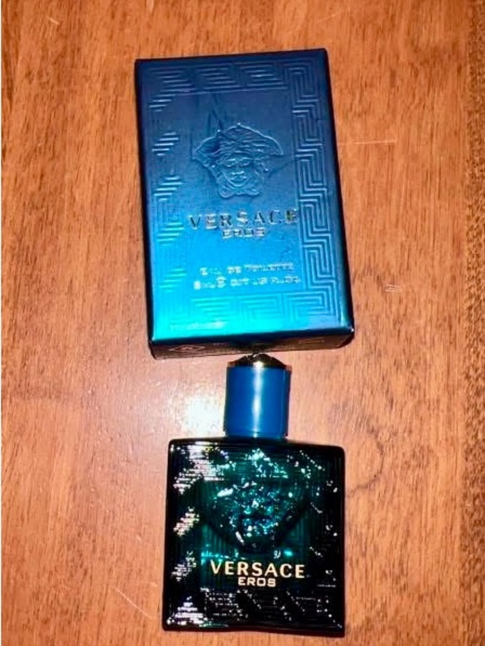 Versace Eros Eau de Toilette — Deep Blue and Teal Bottle